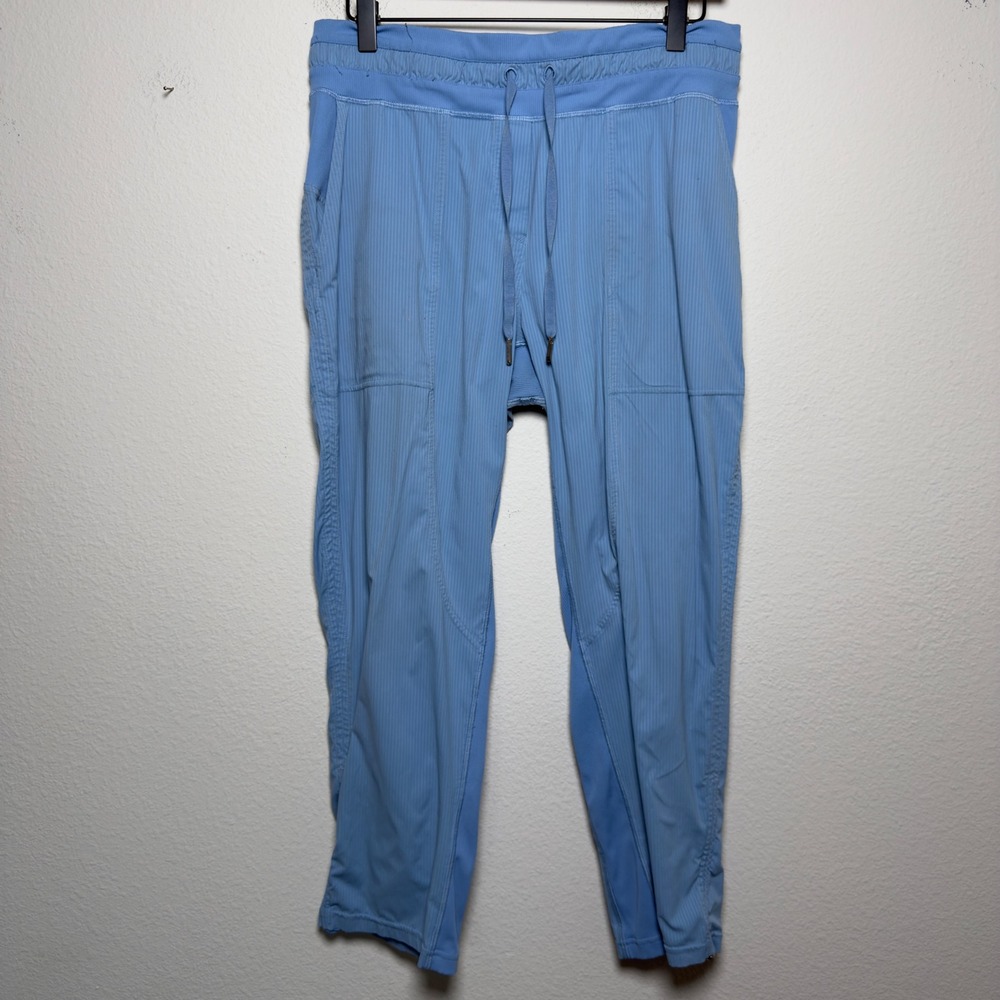 Lululemon Women Cropped Pants 8 Utility Blue Dance Studio Mid-Rise Pull On